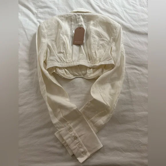 NWT - Greta Shirt Bra - White - Picture 5 of 5